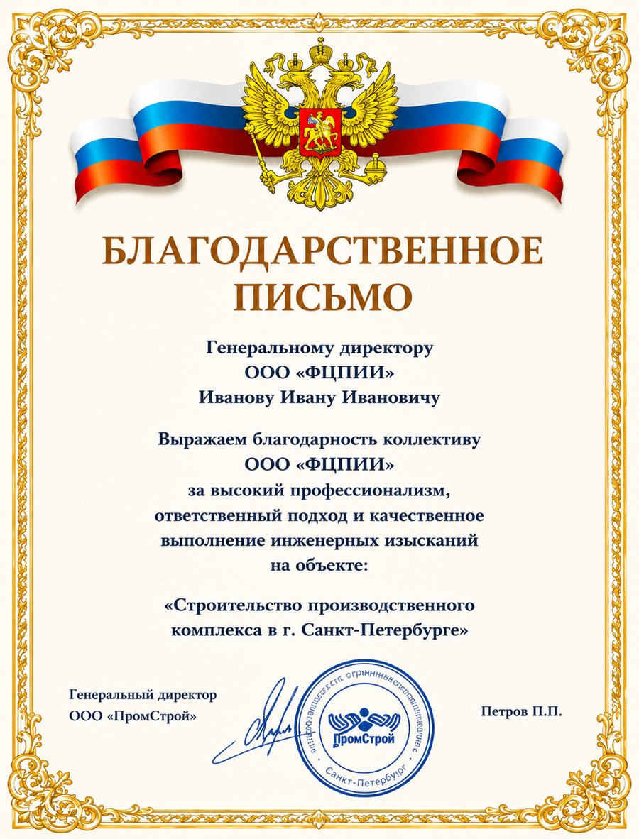 Благодарственное письмо